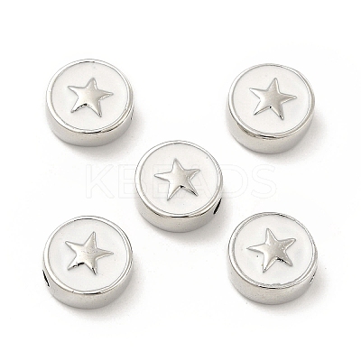 Brass Enamel Beads KK-E068-VB453-2-1