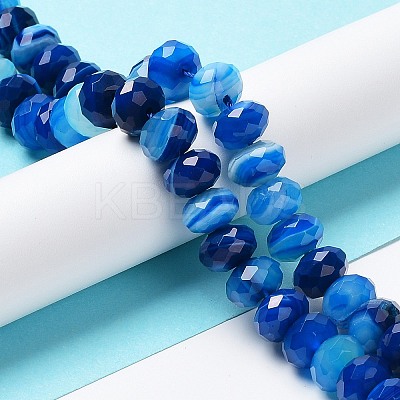 Natural Banded Agate/Striped Agate Beads Strands G-E605-A02-03B-1