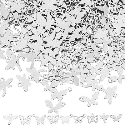 540Pcs 9 Style 201 Stainless Steel Charms STAS-UN0024-19-1