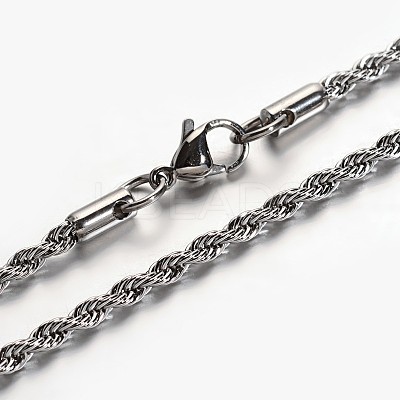 Non-Tarnish 304 Stainless Steel Rope Chains Necklace LS-STAS-L142-04-1