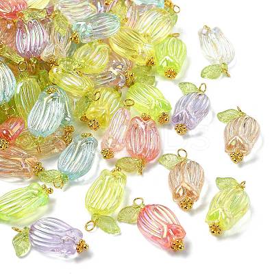 200Pcs Transparent ABS Plastic Pendants PALLOY-CJ00120-1