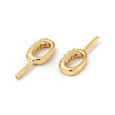 Rack Plating Brass Micro Pave Clear Cubic Zirconia Peg Bails KK-H431-58G-1