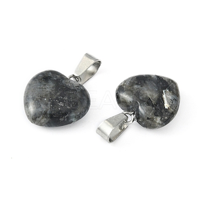 Natural Larvikite Pendants G-Q371-14-1