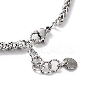 Natural Mixed  Gemstone with 201 Stainless Steel Necklaces NJEW-Q334-01A-1