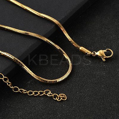 2MM 304 Stainless Steel Snake Chain Necklaces for Women Men STAS-V011-04D-G-1