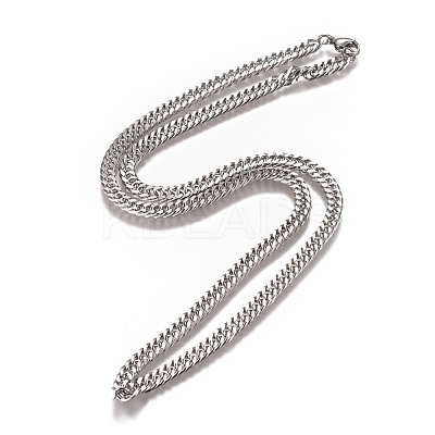 Non-Tarnish Men's Cuban Link Chain Necklaces NJEW-L172-1