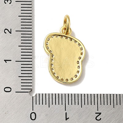 Brass Micro Pave Cubic Zirconia Pendants KK-K354-02G-J-1