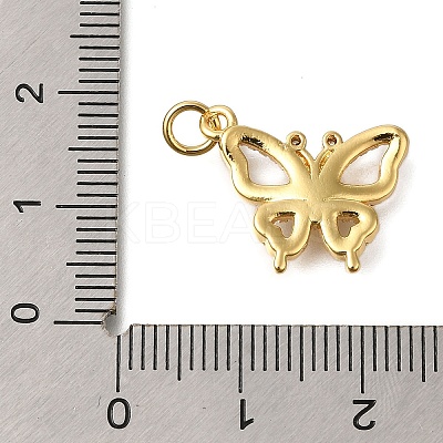 Rack Plating Brass Micro Pave Cubic Zirconia Pendants ZIRC-F142-15C-G-1