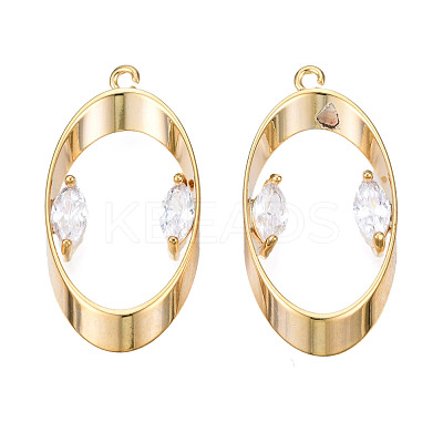 Brass Rhinestone Pendants KK-N216-412-1
