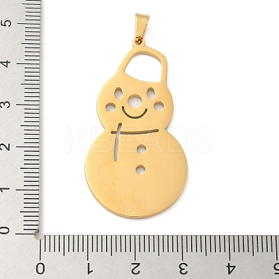 Christmas Theme 304 Stainless Steel Pendants STAS-Q005-01G-04-1