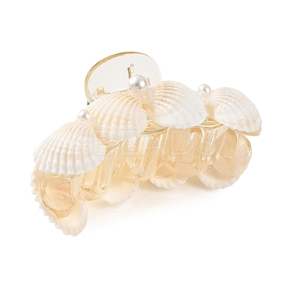 Bowknot Shape Natural White Shell Claw Hair Clips PHAR-TA000007-1