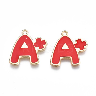 Rack Plating Alloy Enamel Pendants X1-ENAM-N055-069-1
