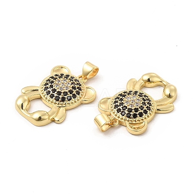 Brass Micro Pave Cubic Zirconia Pendants KK-H441-04G-1