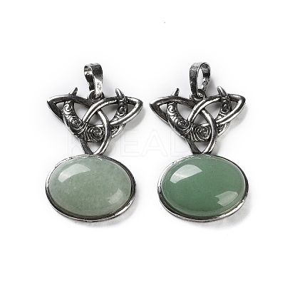 Natural & Synthetic Mixed Gemstone Pendants G-F777-02AS-1