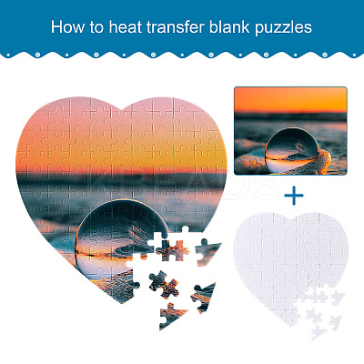Paper Heat Press Thermal Transfer Crafts Puzzle AJEW-TA0001-20-1