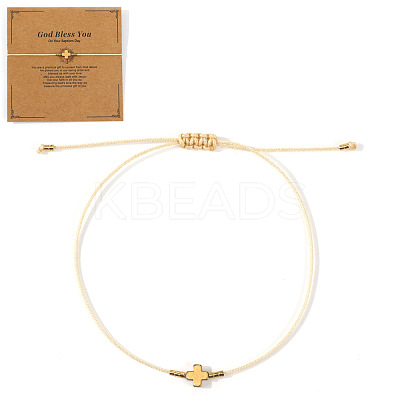 Summer Glass Seed Beaded Braided Bead Bracelets TR7975-3-1