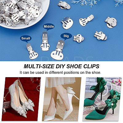 60Pcs 3 Style Iron Large Flat Blank Clips IFIN-PH0001-77-1