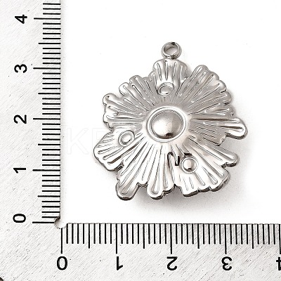 304 Stainless Steel Glass Pendants STAS-Z149-04P-01-1