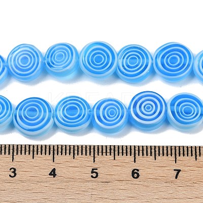 Handmade Lampwork Beads Strands LK-R004-49D-1