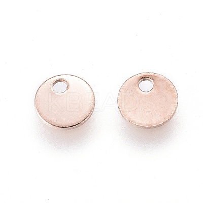 Ion Plating(IP) 304 Stainless Steel Stamping Blank Tag Charms STAS-F232-03A-RG-1