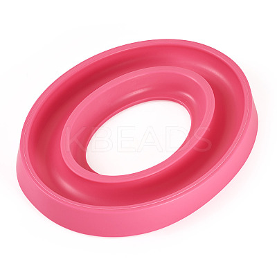 1Pc Plastic Oval Bobbin Holder AJEW-TA0003-08A-1