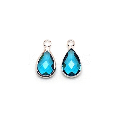 Faceted Glass Pendants LS-FIND-WH0097-40I-1