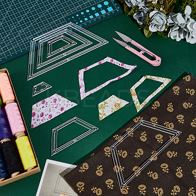6Pcs 6 Styles Transparent Acrylic Sewing Template AJEW-NB0007-76A-1