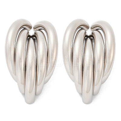 201 Stainless Steel Stud Earrings EJEW-Q026-23P-1