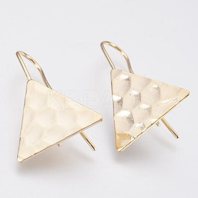 Brass Earring Hooks KK-T029-122G-1
