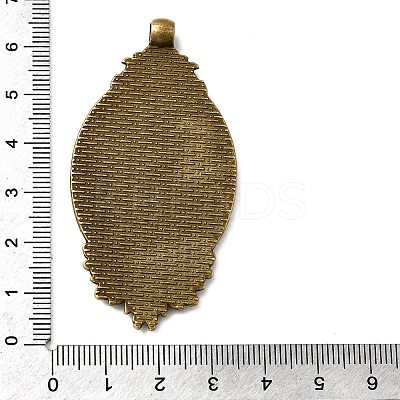 Vintage Tibetan Style Alloy Carved Rose Large Pendant Cabochon Settings LS-TIBEP-M018-99AB-NF-1