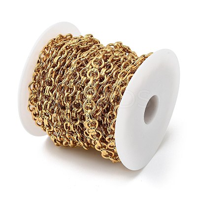 304 Stainless Steel Ring Link Chains CHS-G051-16G-1