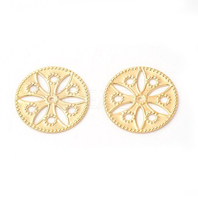 Brass Filigree Joiners Links KK-F772-13G-1