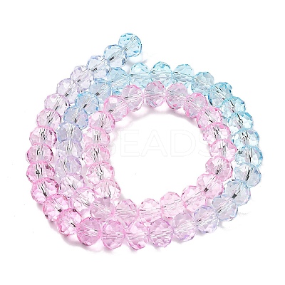 Transparent Painted Glass Beads Strands DGLA-A034-T6mm-A22-1
