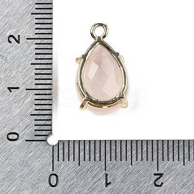 Natural Rose Quartz Faceted Pendants G-M431-16G-02-1