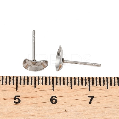 Tarnish Resistant Earring Cabochon Settings 304 Stainless Steel Ear Studs Blank Settings LS-STAS-Q170-08-1