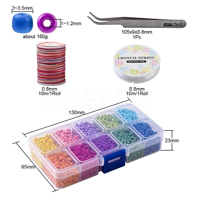 DIY Seed Beaded Bracelet Making Kit DIY-YW0005-67-1