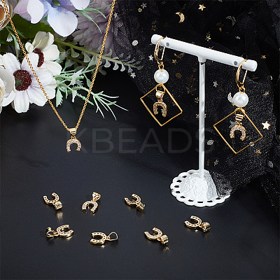 10PCS Brass Micro Pave Cubic Zirconia Charms ZIRC-BBC0002-54-1