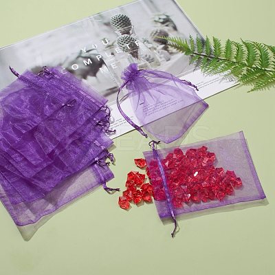 Organza Gift Bags with Drawstring OP-R016-13x18cm-20-1