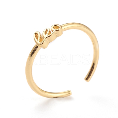 Constellation/Zodiac Sign Brass Cuff Rings RJEW-O042-06G-G-1