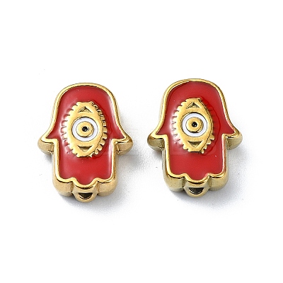 Ion Plating(IP) 304 Stainless Steel Enamel Beads STAS-Q318-10-1