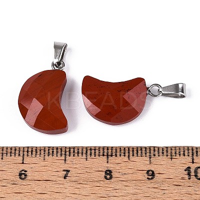 Natural Red Jasper Pendants G-N349-02H-P-1