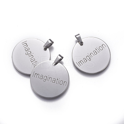 Non-Tarnish 201 Stainless Steel Pendants LS-STAS-E456-01P-AAA-1