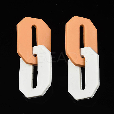 Handmade Polymer Clay Linking Rings CLAY-N010-033-02-1