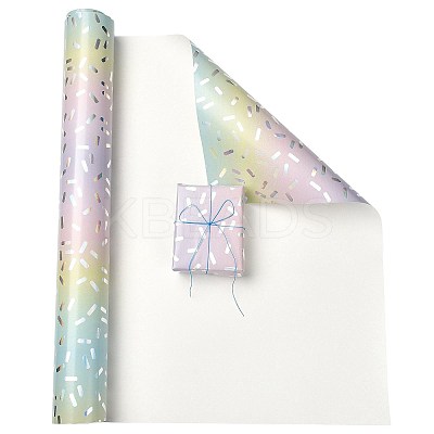 Rainbow Gradient Birthday Gift Wrapping Paper DIY-FZC0002-03D-1