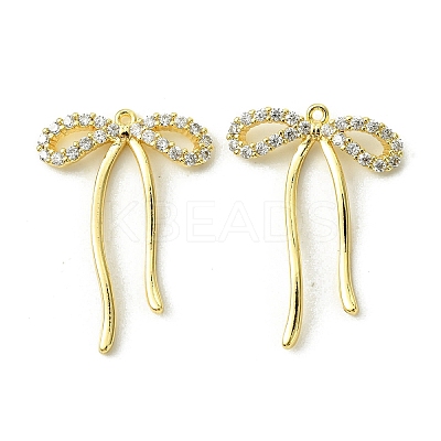 Brass Micro Pave Cubic Zirconia Pendants FIND-Z035-05G-1
