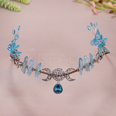 Triple Moon Metal Hair Bands PW-WG72751-08-1