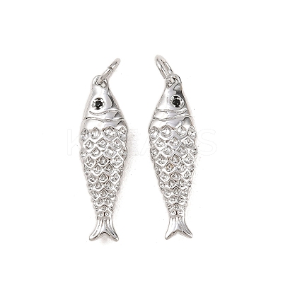 Brass Micro Pave Cubic Zirconia Pendants KK-B167-12P-1