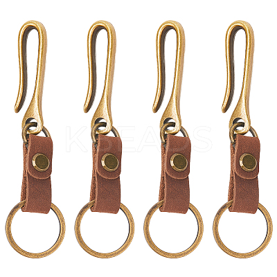 4Pcs Alloy U Shape Belt Hook Keychains KEYC-SC0002-19A-1