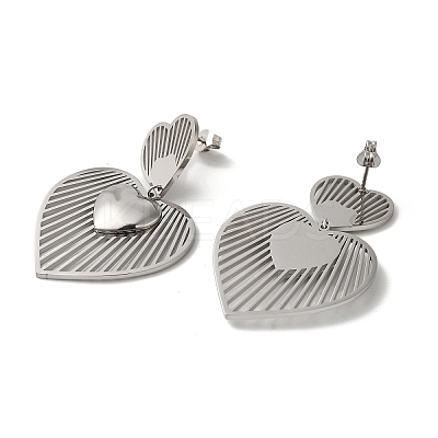Stainless Steel Stud Earrings for Women EJEW-C110-15P-1