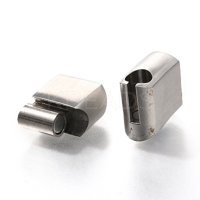 Tarnish Resistant 304 Stainless Steel Magnetic Clasps with Glue-in Ends LS-STAS-C020-09P-1